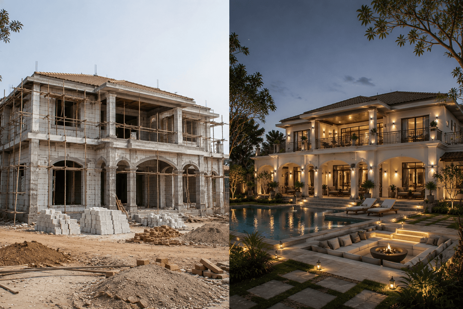 Contemporary Tropical Farmhouse Design by AMR BuildScape